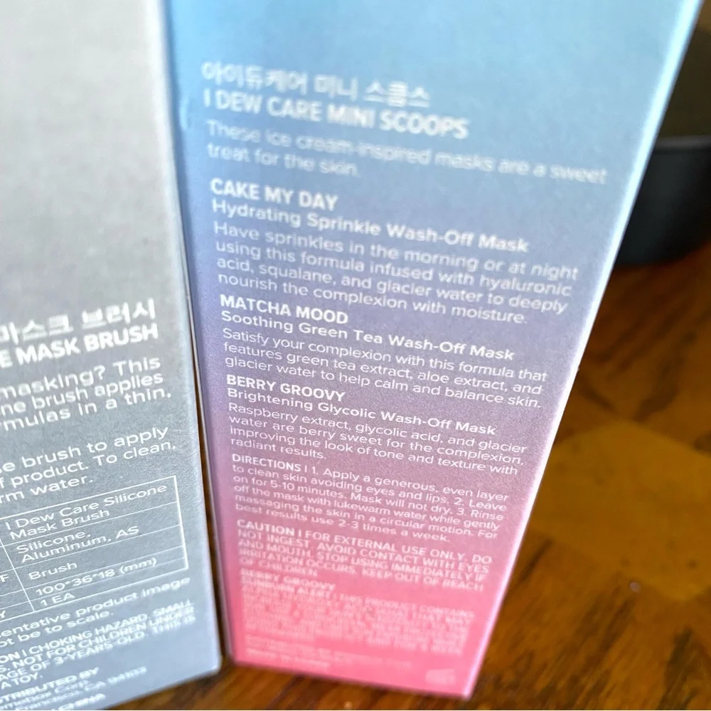 I Do Care 3 pc Mini Scoops Skincare Set -and the silicone applicator brush NIP - Picture 5 of 14